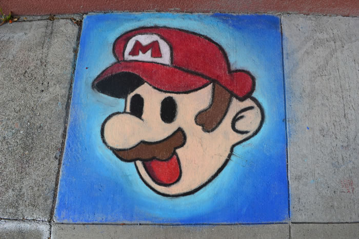 Chalk Art Honorable Mention: Mario