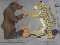 Bebida Xoxolate chalk art