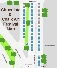 Chocolate &Chalk Art Festival Map