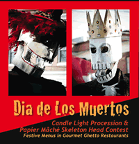 Mexican paper mache costumes in parade
