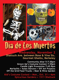 Dia de los Muertos - Mexican Day of the Dead, Berkeley event and costume contest