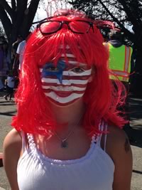Flag face painting