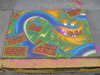 Chocolate Dragon - sidewalk chalk art