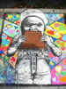 chalk art Girl Eating Chocolate by Thor Matuschka