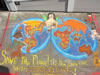 chalk art Save the Planet by Lisa Abregu