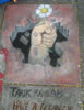 chalk art Have A Flower by Tarik Ragab