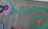 chalk art Spiral Dinosaur