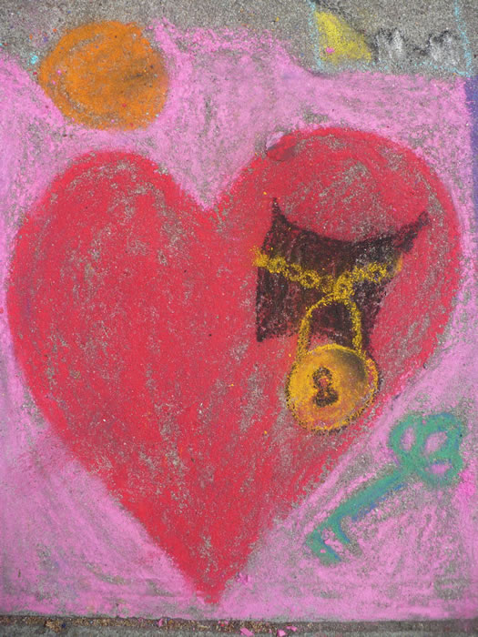 Chalk Art Honorable Mention: Key to My Heart