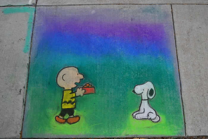 Chalk Art Honorable Mention: Peanuts