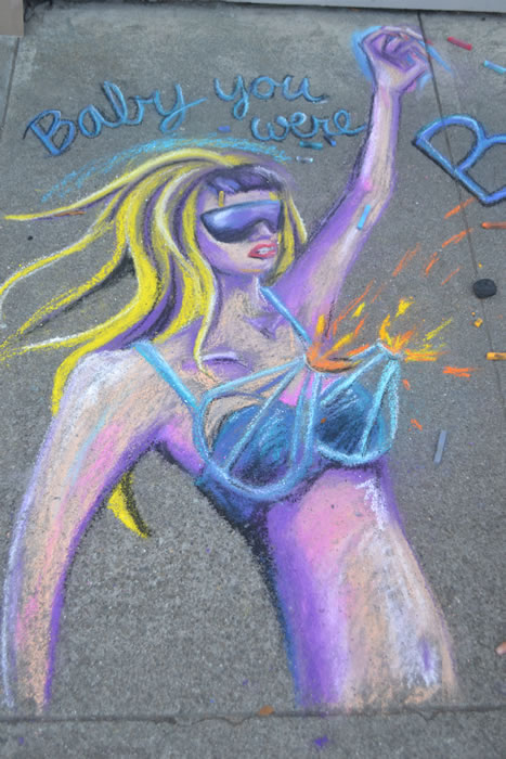 Chalk Art Runner Up: Baby, You Were Born This Way by Jamie Lew of Berkeley