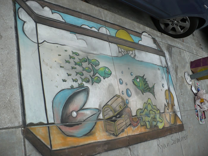 Chalk Art 1st Place: Aquarium - Ryan Sommer 