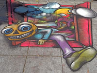 Chalk Art Land'scape' by Ryan Sommer of Oakland
